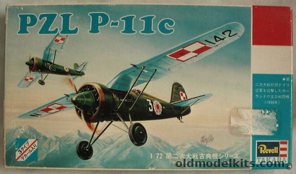 Revell 1/72 PZL P-11C - With Markings for 3 Aircraft - Japan Issue, S13 plastic model kit